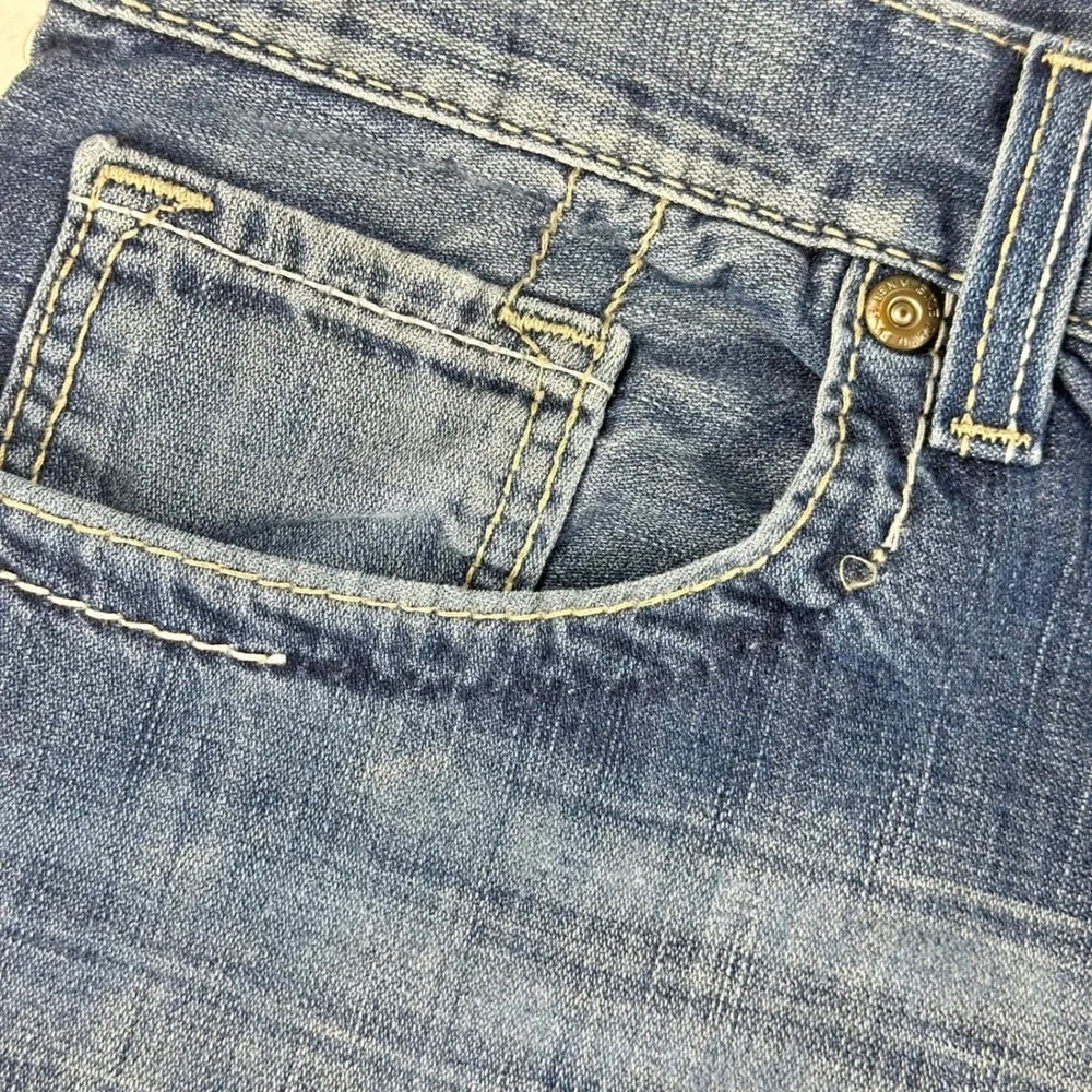 BKE Seth Denim Shorts Mens 36 Blue Jean Relaxed Fit Cut Off Hemmed Cotton
